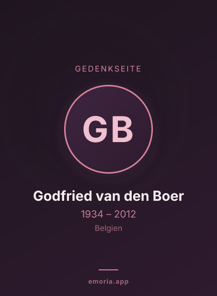 Gedenkportrait von Godfried van den Boer