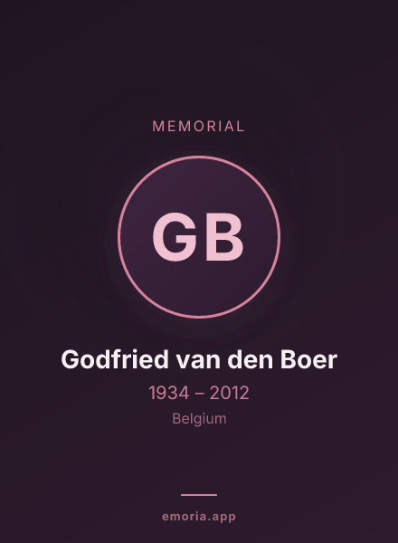 Memorial portrait of Godfried van den Boer