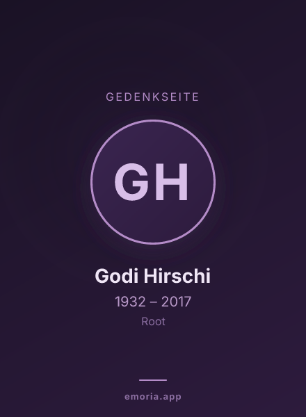 Gedenkportrait von Godi Hirschi