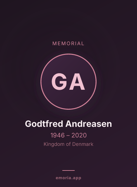 Memorial portrait of Godtfred Andreasen