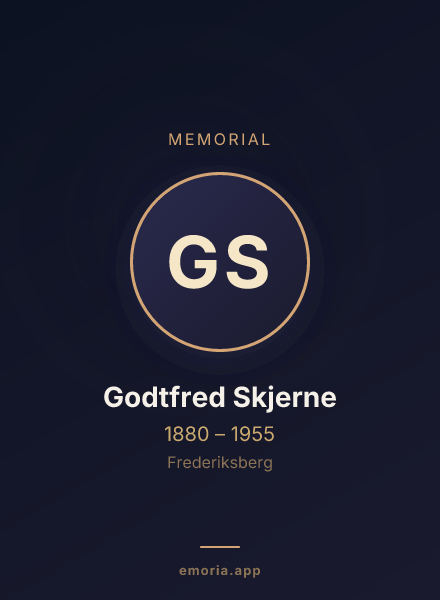 Memorial portrait of Godtfred Skjerne