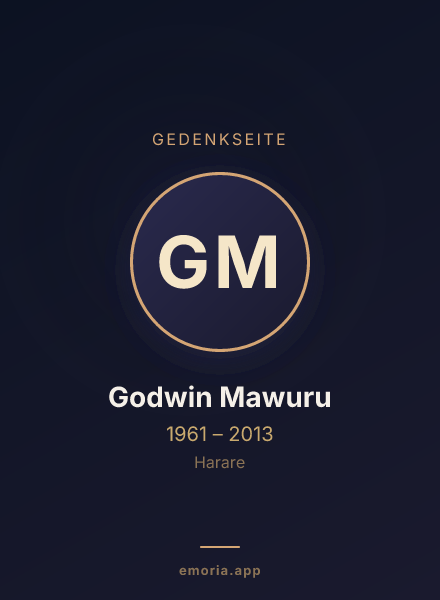 Gedenkportrait von Godwin Mawuru