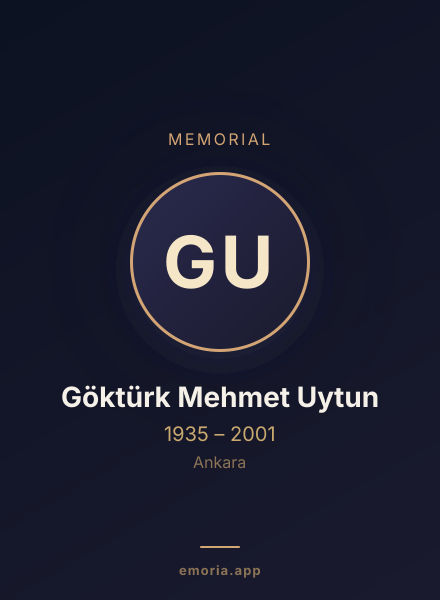Memorial portrait of Göktürk Mehmet Uytun