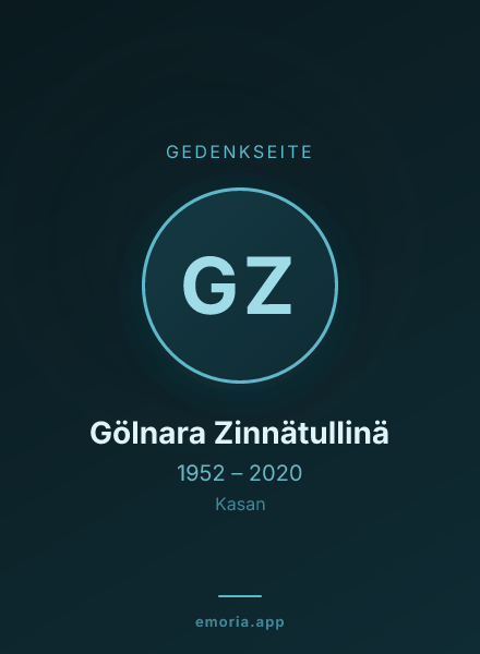Gedenkportrait von Gölnara Zinnätullinä