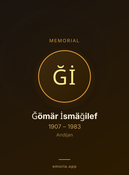 Memorial portrait of Ğömär İsmäğilef
