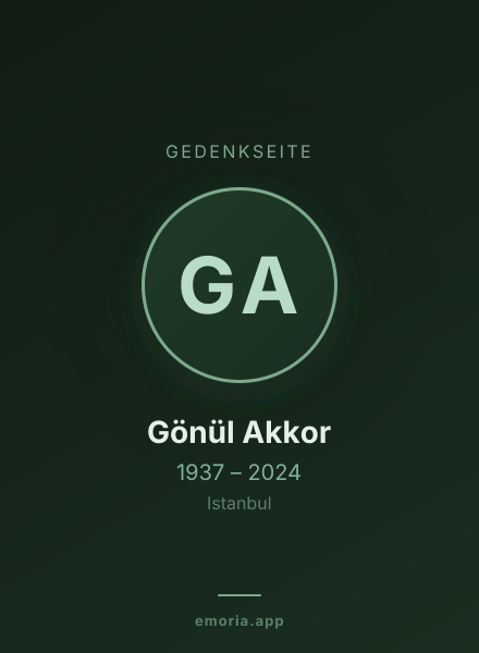 Gedenkportrait von Gönül Akkor
