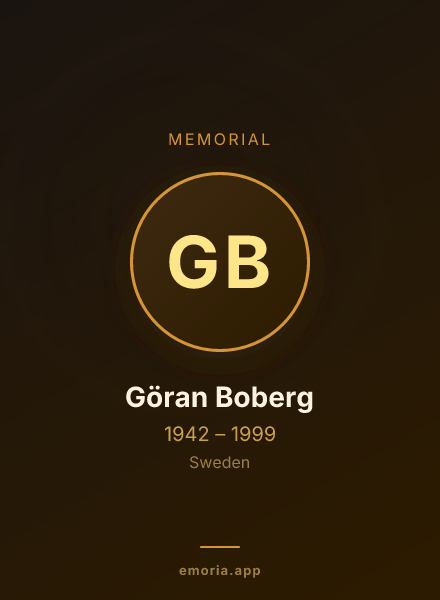 Memorial portrait of Göran Boberg