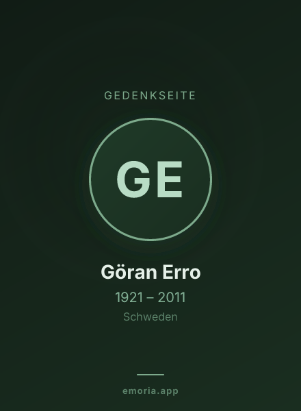 Gedenkportrait von Göran Erro