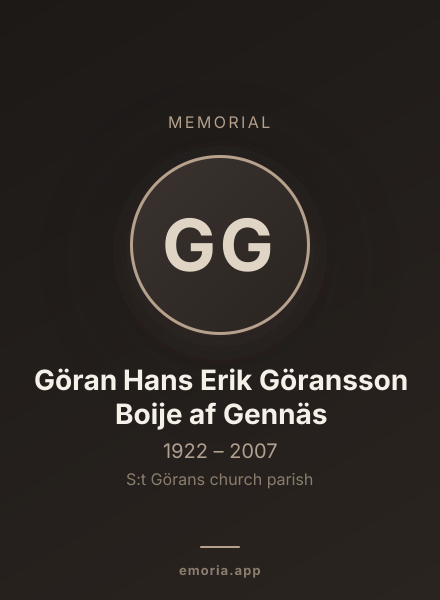 Memorial portrait of Göran Hans Erik Göransson Boije af Gennäs
