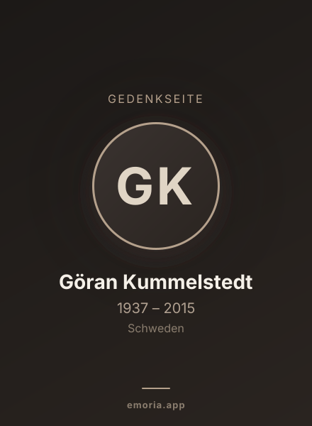 Gedenkportrait von Göran Kummelstedt