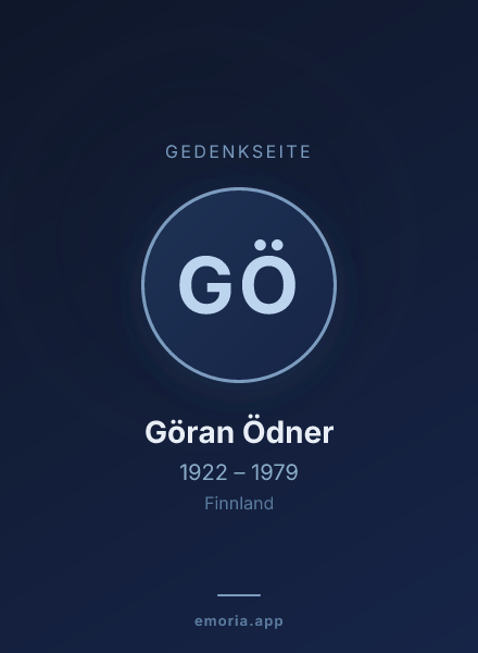 Gedenkportrait von Göran Ödner