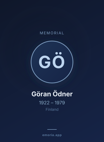 Memorial portrait of Göran Ödner