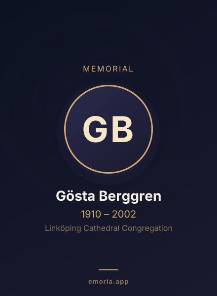 Memorial portrait of Gösta Berggren