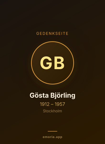 Gedenkportrait von Gösta Björling