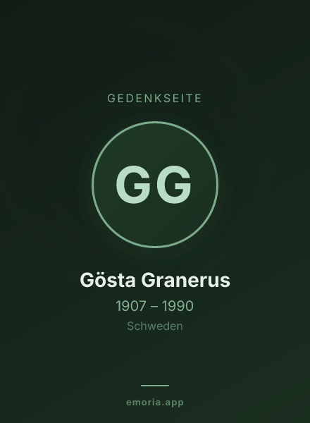 Gedenkportrait von Gösta Granerus