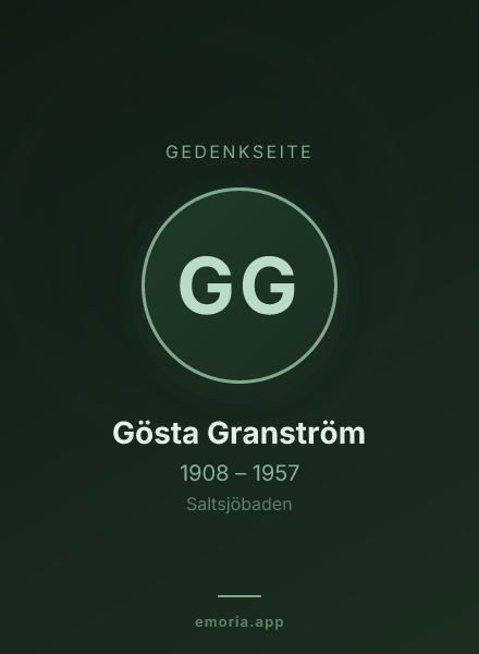 Gedenkportrait von Gösta Granström