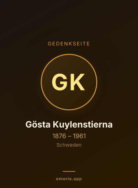 Gedenkportrait von Gösta Kuylenstierna
