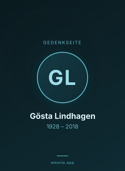 Gedenkportrait von Gösta Lindhagen