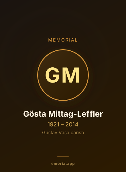 Memorial portrait of Gösta Mittag-Leffler