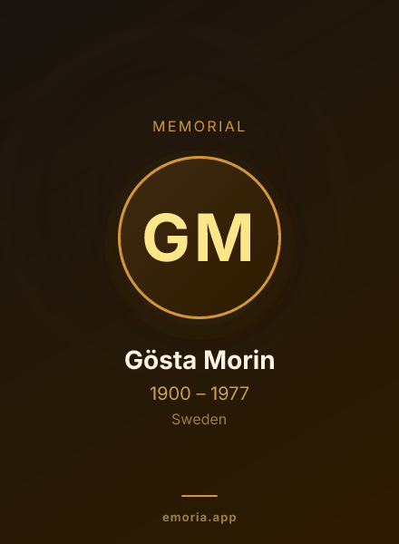 Memorial portrait of Gösta Morin