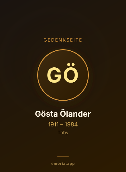 Gedenkportrait von Gösta Ölander