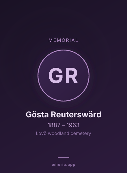 Memorial portrait of Gösta Reuterswärd