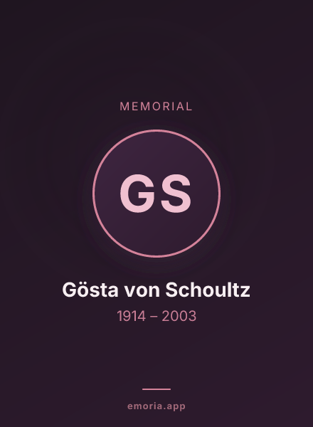 Memorial portrait of Gösta von Schoultz