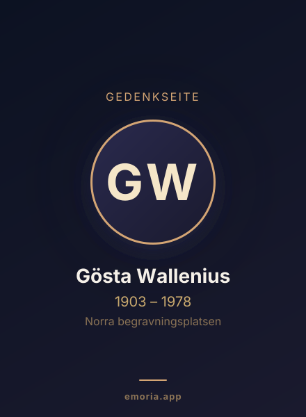 Gedenkportrait von Gösta Wallenius
