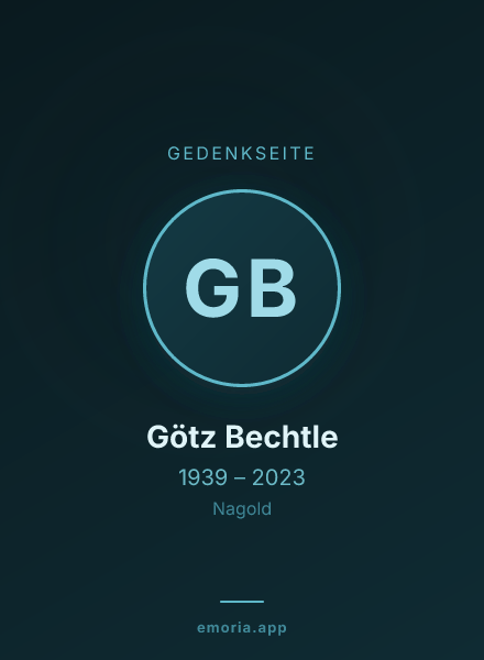 Gedenkportrait von Götz Bechtle