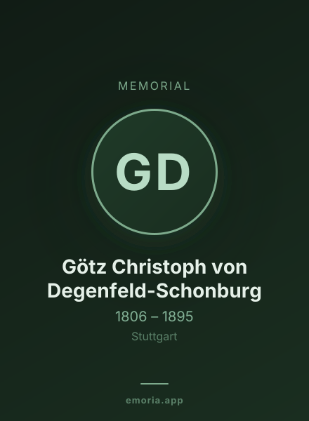 Memorial portrait of Götz Christoph von Degenfeld-Schonburg