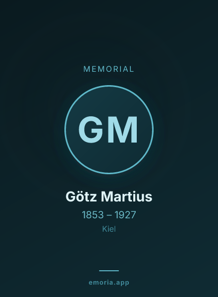 Memorial portrait of Götz Martius