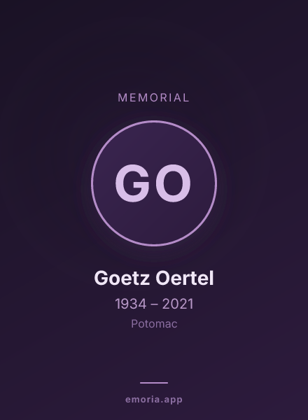 Memorial portrait of Goetz Oertel