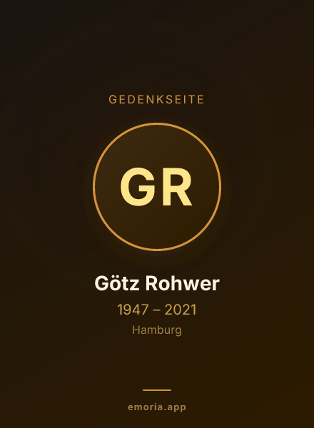 Gedenkportrait von Götz Rohwer