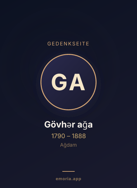 Gedenkportrait von Gövhər ağa