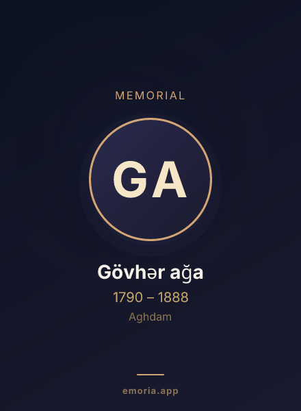 Memorial portrait of Gövhər ağa