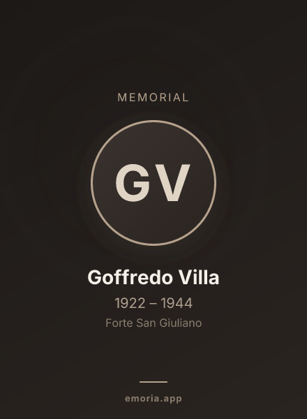 Memorial portrait of Goffredo Villa