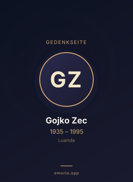 Gedenkportrait von Gojko Zec