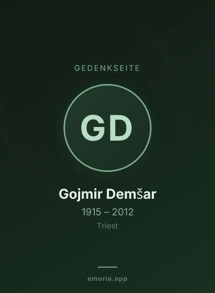 Gedenkportrait von Gojmir Demšar
