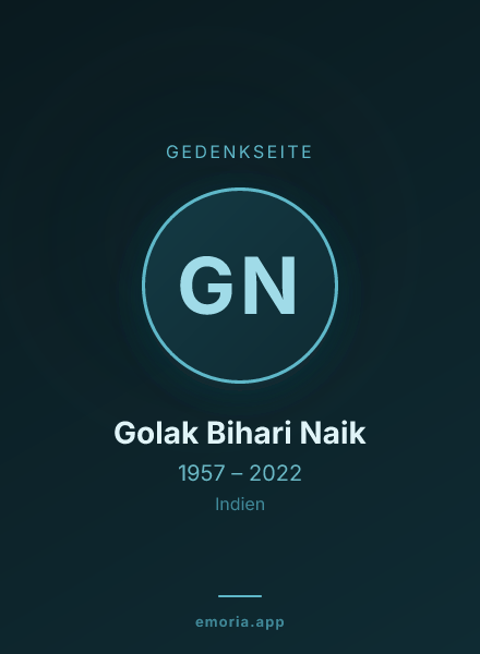 Gedenkportrait von Golak Bihari Naik