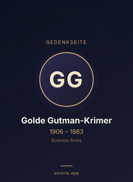 Gedenkportrait von Golde Gutman-Krimer