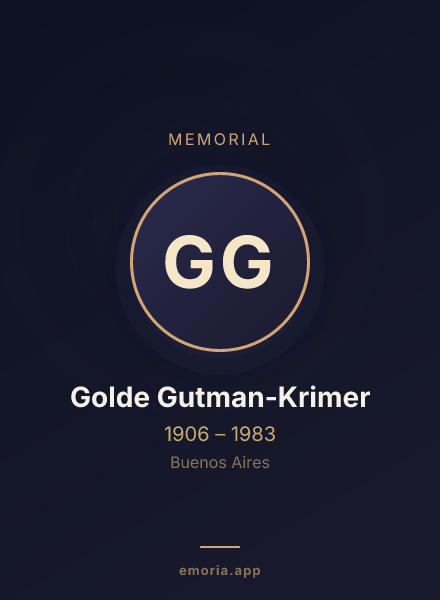 Memorial portrait of Golde Gutman-Krimer