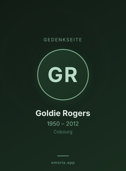 Gedenkportrait von Goldie Rogers