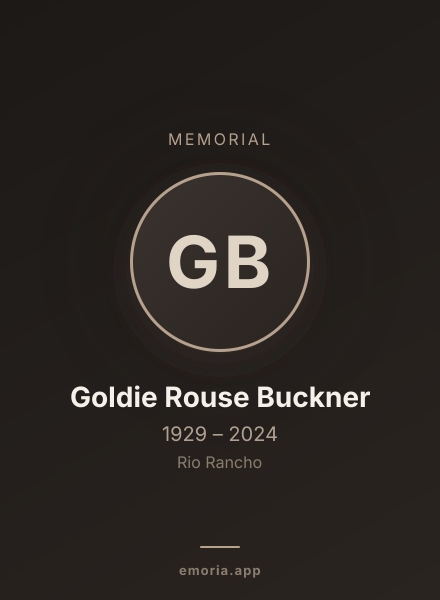 Memorial portrait of Goldie Rouse Buckner