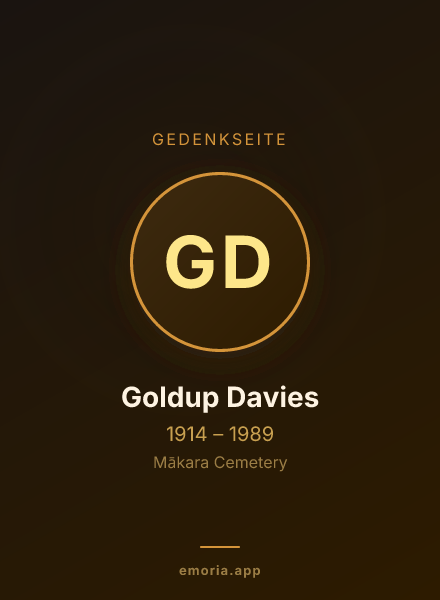 Gedenkportrait von Goldup Davies