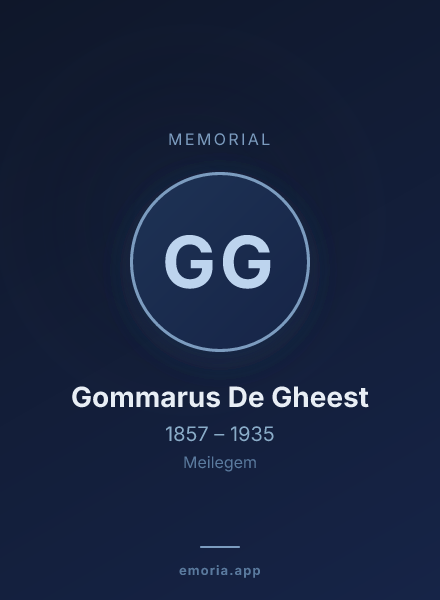 Memorial portrait of Gommarus De Gheest