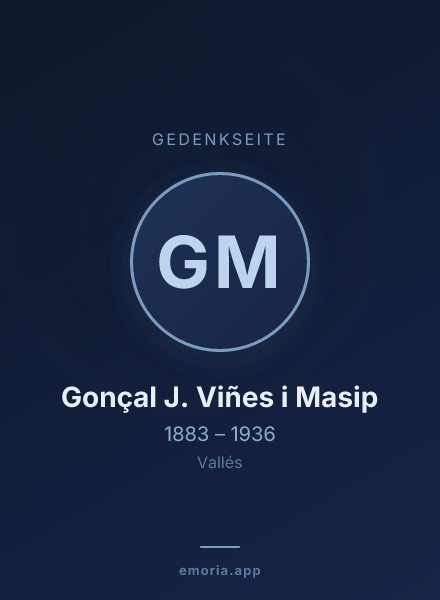 Gedenkportrait von Gonçal J. Viñes i Masip
