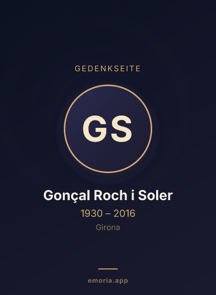 Gedenkportrait von Gonçal Roch i Soler