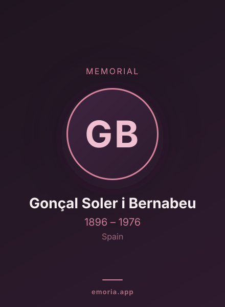 Memorial portrait of Gonçal Soler i Bernabeu