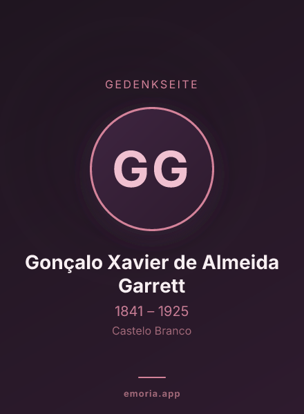 Gedenkportrait von Gonçalo Xavier de Almeida Garrett