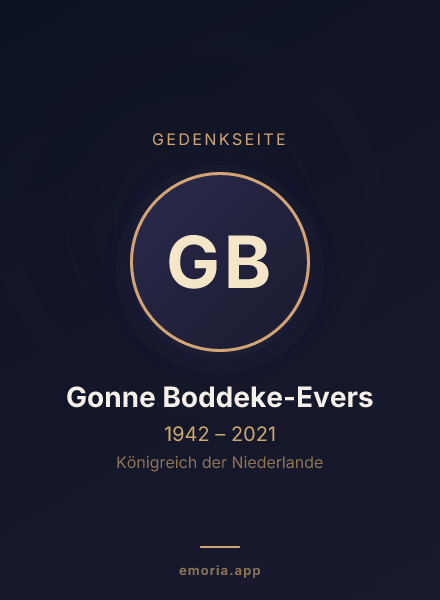 Gedenkportrait von Gonne Boddeke-Evers